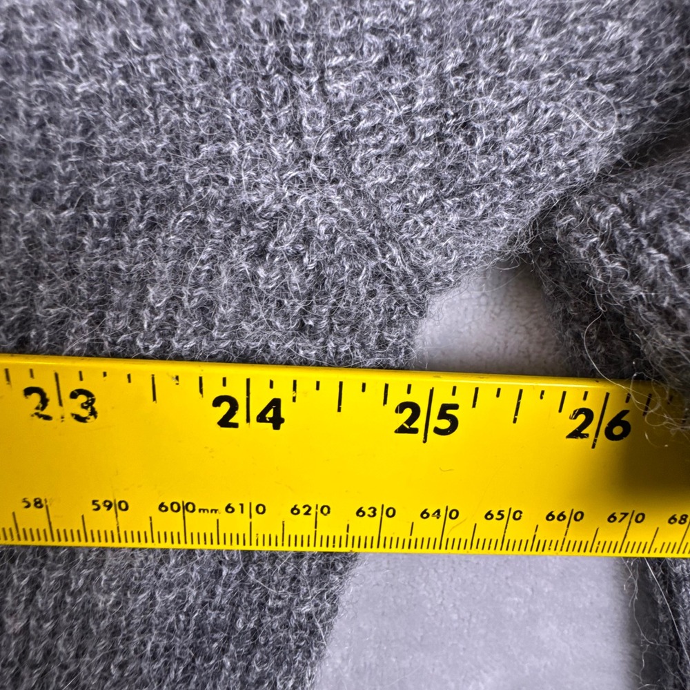 Quince Womens XL Grey Wool Baby Alpaca Blend Polo V-Neck Sweater ZJSA001 FA/24 - Picture 3 of 6